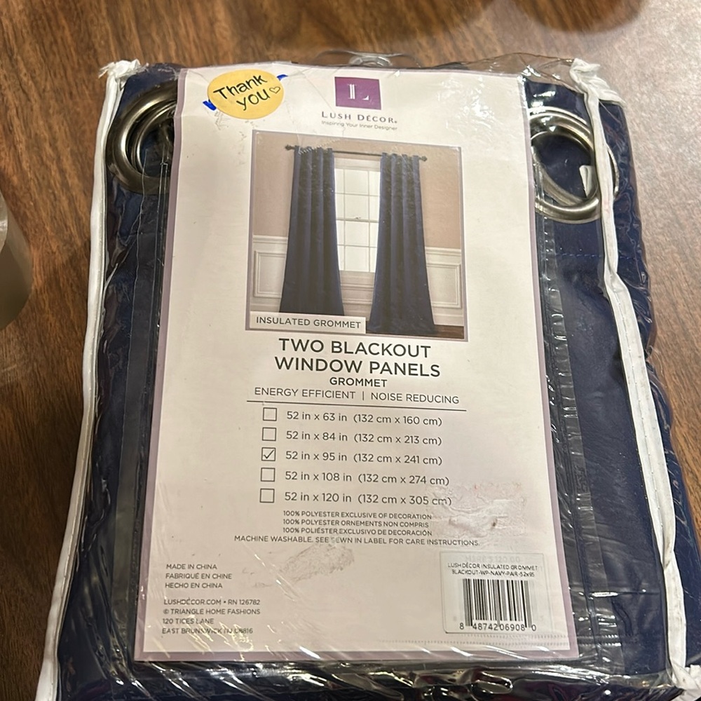 NWT Lush Decor Drapes 52x95 in.